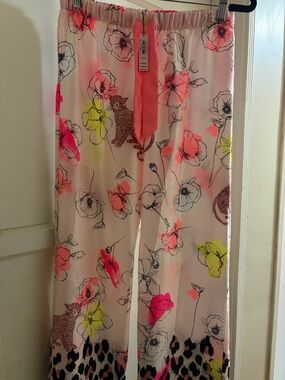 Victoria Secret Floral Print Wide-Leg Pajama Pants
